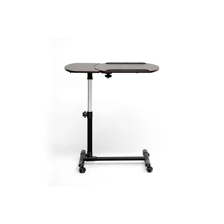 Contemporary Wheeled Laptop Tray Table with Tilt Control